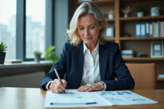 Bilan prévisionnel illustrant les états financiers d'une entreprise