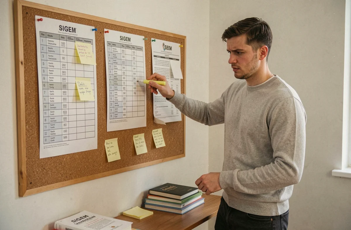 Jeune homme décryptant le classement SIGEM 2026 sur un tableau de résultats affiché